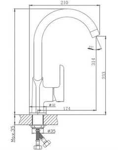 Смеситель HB70805-7 (черный) Haiba