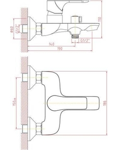 Смеситель CN61172 (хром) Cron