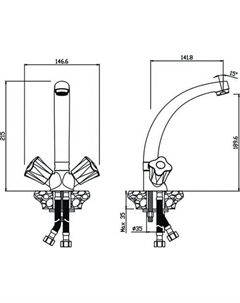 Смеситель Vigo 21431VG Olive's