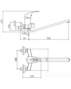 Смеситель A2203 Fashun