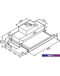 Кухонная вытяжка Galaxy 90 (белый) Maunfeld
