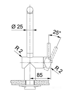 Смеситель Atlas Neo Pull Out (черный) Franke
