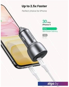 Автомобильное зарядное CD213 70594 Ugreen