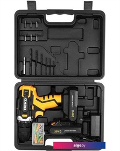 Дрель-шуруповерт Banger 20V 080-1005 (с 2-мя АКБ, кейс, оснастка) Deko