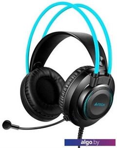 Наушники Fstyler FH200i (черный/голубой) A4tech