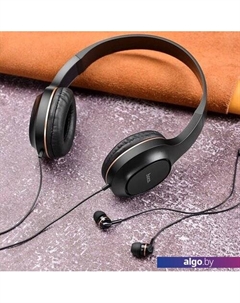 Наушники W24 (черный/золотистый) Hoco