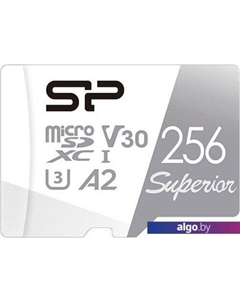 Карта памяти Superior microSDXC SP256GBSTXDA2V20SP 256GB (с адаптером) Silicon power