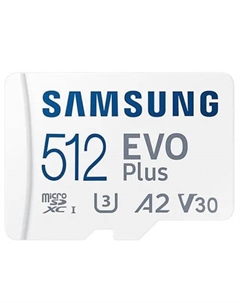 Карта памяти EVO Plus 2021 microSDXC 512GB (с адаптером) Samsung