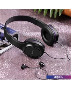 Наушники W24 (черный/фиолетовый) Hoco