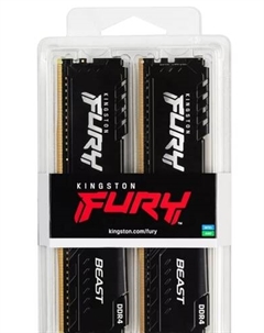 Оперативная память FURY Beast 2x32GB DDR4 PC4-28800 KF436C18BBK2/64 Kingston