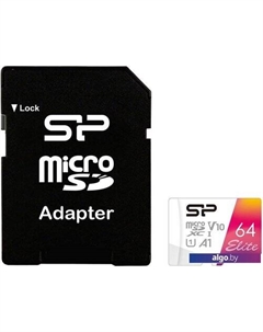 Карта памяти Elite microSDXC SP064GBSTXBV1V20SP 64GB Silicon power