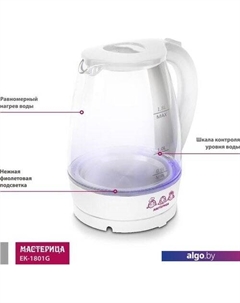 Электрочайник EK-1801G (белый) Мастерица