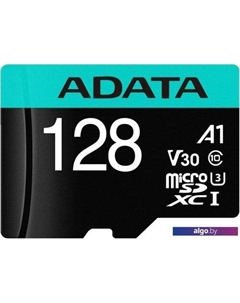 Карта памяти A-Data Premier Pro AUSDX128GUI3V30SA2-RA1 microSDXC 128GB (с адаптером) Adata