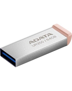 USB Flash UR350 64GB UR350-64G-RSR/BG (серебристый/коричневый) Adata