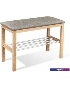 Банкетка Альберо SHT-B2 прозрачный лак/кедровый/алюм.метал Sheffilton