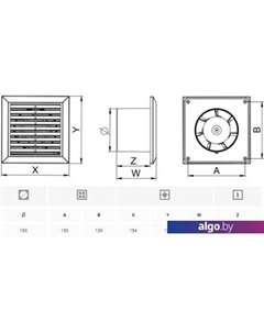 Осевой вентилятор Classic 100 WC100W Awenta