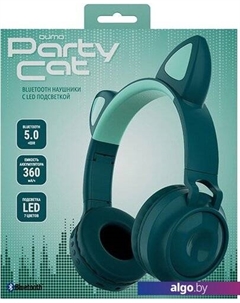 Наушники Party Cat 32302 (бирюзовый) Qumo