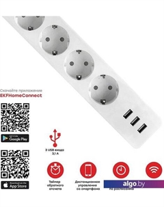 Умный удлинитель Connect RCE-1-WF Ekf