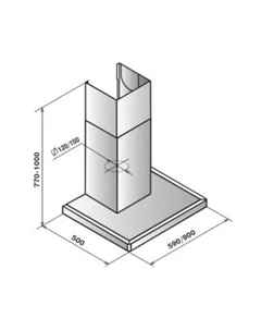 Кухонная вытяжка Квадра 60П-430-К3Д (антрацит) Elikor