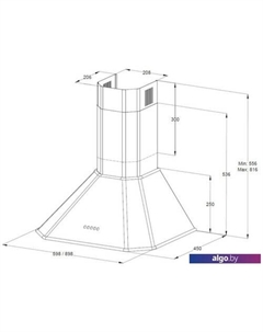 Кухонная вытяжка KHC 9839 X Korting