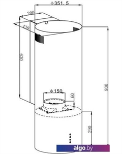 Кухонная вытяжка Lee Wall 35 (нержавеющая сталь) Maunfeld