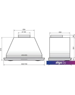 Кухонная вытяжка 52П-1000-Э4Д (кремовый) Elikor