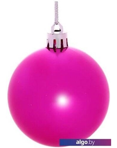 Елочная игрушка Глянец шар 6 см 6 шт (розовый) 183-881 Серпантин