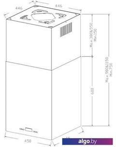 Кухонная вытяжка Cube KHA 45970 W Korting