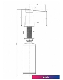 Дозатор для жидкого мыла Brevit D005-GM (черный/вороненая сталь) Paulmark