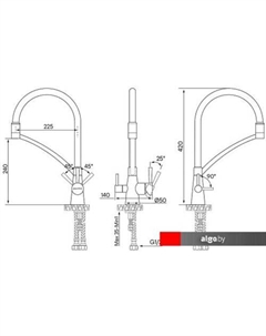 Смеситель Siegen Si213111-GM (вороненая сталь) Paulmark