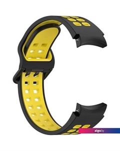 Ремешок Extreme силиконовый для Samsung Galaxy Watch4/5 (20 мм, черный/желтый) Rumi