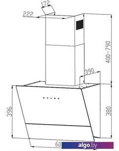 Кухонная вытяжка Lester GC 60 (черный) Grand