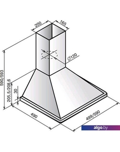 Кухонная вытяжка Оптима 50П-400-П3Л (белый) Elikor