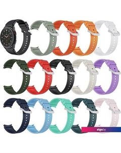 Ремешок Classic силиконовый для Samsung Galaxy Watch4/5 (20 мм, оранжевый) Rumi