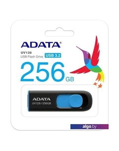 USB Flash A-Data DashDrive UV128 256GB (черный/синий) Adata