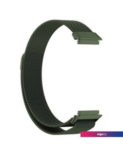 Браслет Milanese loop металлический для Huawei Band 7 (темно-зеленый) Rumi