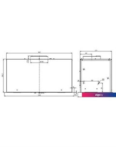 Кухонная вытяжка Cube 60П-1000 237811 (черный) Elikor