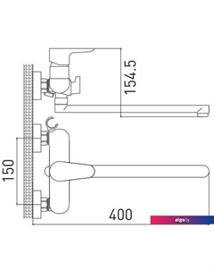 Смеситель Space 7515288С-35L(F) Gross aqua