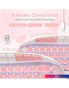 Клавиатура RK Round RGB (белый, RK Pink) Royal kludge