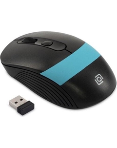 Мышь 310MW (черный/голубой) Oklick