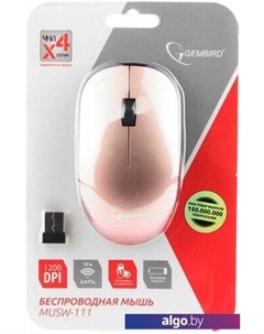 Мышь MUSW-111-CRL Gembird