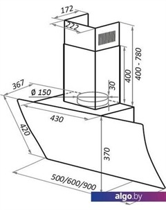 Кухонная вытяжка Sky Star Chef 60 (черный) Maunfeld
