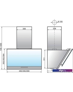 Кухонная вытяжка Рубин S4 60П-700-Э4Д (антрацит/черный) Elikor