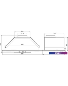 Кухонная вытяжка Врезной блок 52Н-400-К3Д Elikor