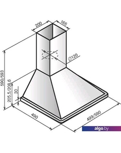 Кухонная вытяжка Оптима 50Н-400-К3Л (нержавеющая сталь) Elikor