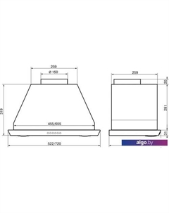 Кухонная вытяжка Врезной блок S4 52Н-700-Э4Д (нержавеющая сталь) Elikor