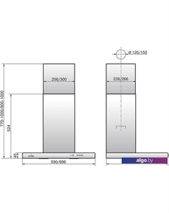 Кухонная вытяжка Квадра 90П-650-К3Д (белый) Elikor