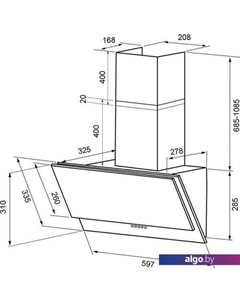 Кухонная вытяжка Olly 600 PB (слоновая кость) Krona