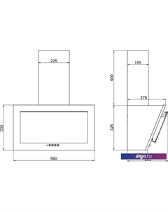 Кухонная вытяжка Коралл 60П-430-К3Д (белый) Elikor