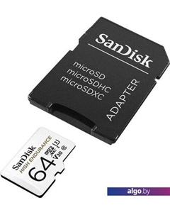 Карта памяти High Endurance microSDXC SDSQQNR-064G-GN6IA 64GB (с адаптером) Sandisk